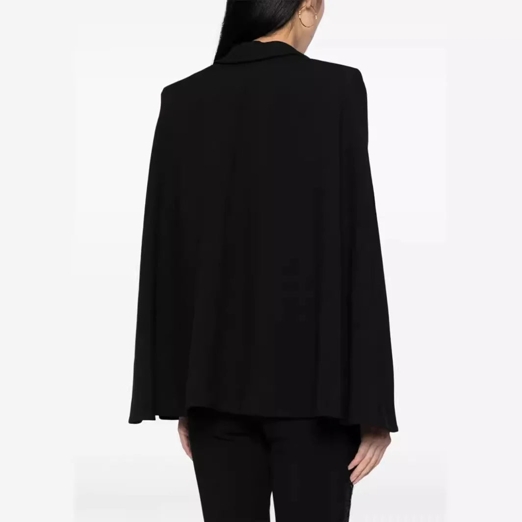 Suit Set Cape Sleeves Flared Trousers