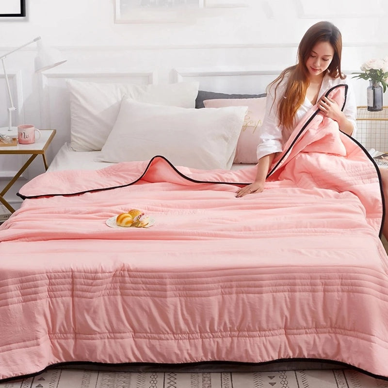 Summer Blanket Cooling Cotton-Bamboo Blend Ultralight