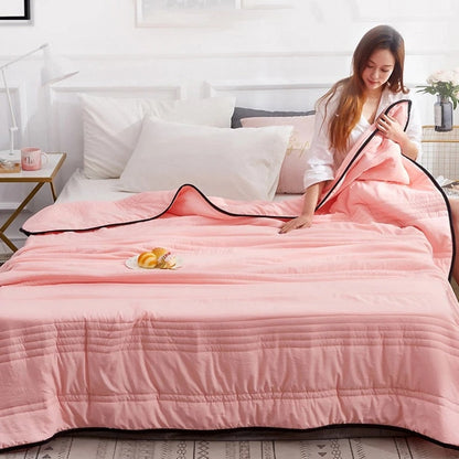 Summer Blanket Cooling Cotton-Bamboo Blend Ultralight