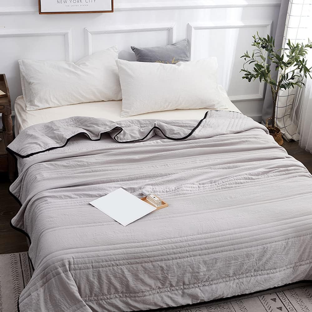 Summer Blanket Cooling Cotton-Bamboo Blend Ultralight