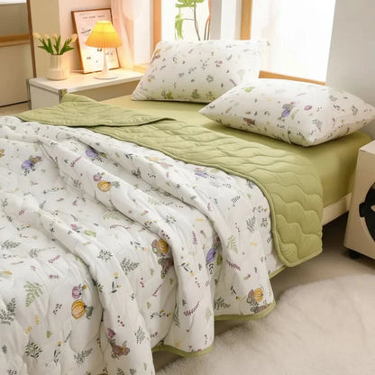 Summer Blanket Cooling Microfiber Floral