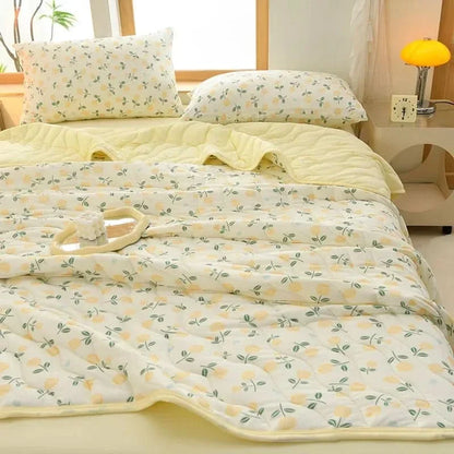 Summer Blanket Cooling Microfiber Floral
