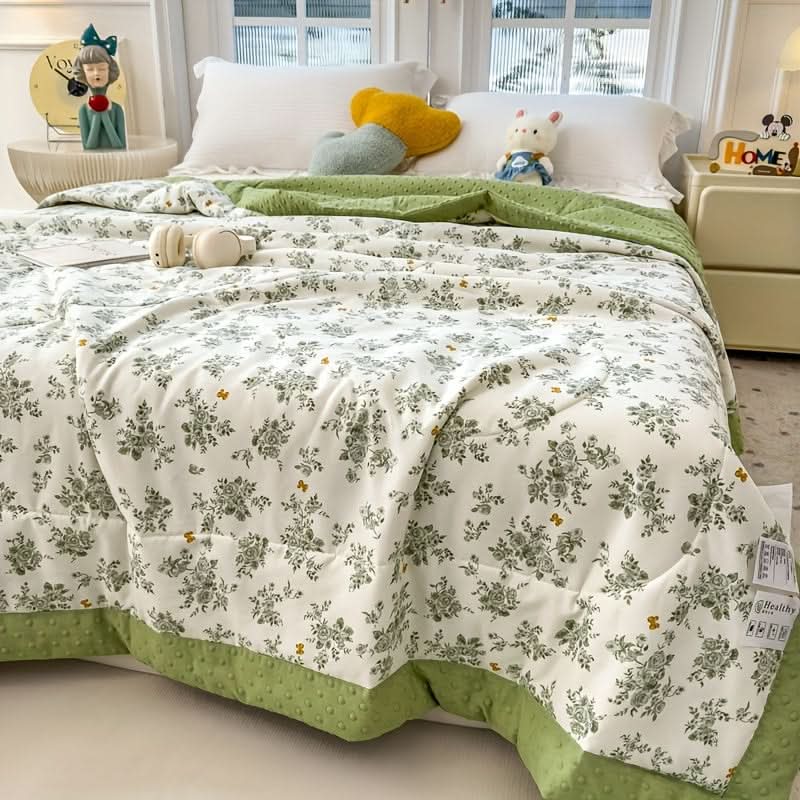 Summer Blanket Ultra Thin Breathable Polyester Floral Print