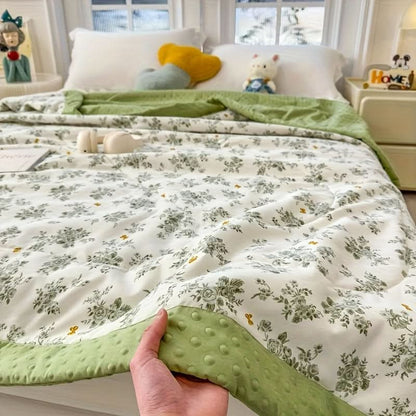 Summer Blanket Ultra Thin Breathable Polyester Floral Print
