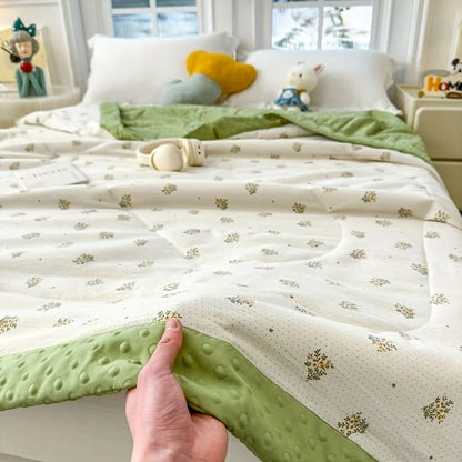 Summer Blanket Ultra Thin Breathable Polyester Floral Print