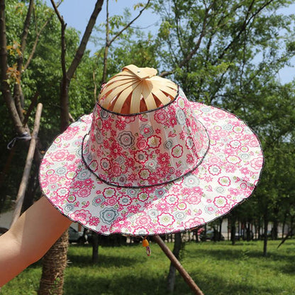 Sun Hat Foldable Wide Brim UV Protection & Fan