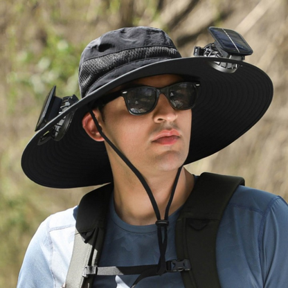 Sun Hat Solar-Powered Fan & UV Protection