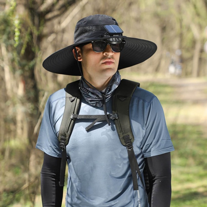 Sun Hat Solar-Powered Fan & UV Protection
