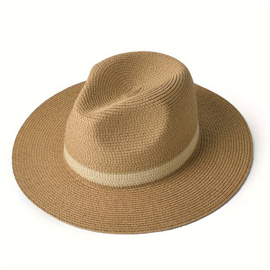 Sun Hat Wide Brim Crocheted Paper Fiber