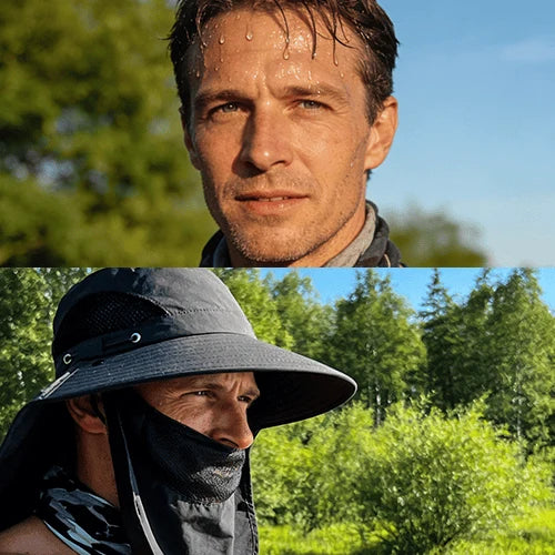 Sun Hat Wide Brim Removable Neck & Face Shield