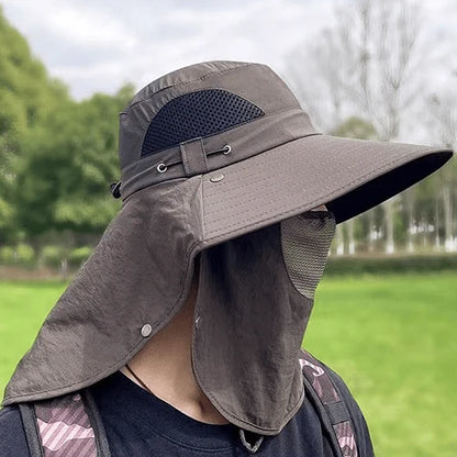 Sun Hat Wide Brim Removable Neck & Face Shield