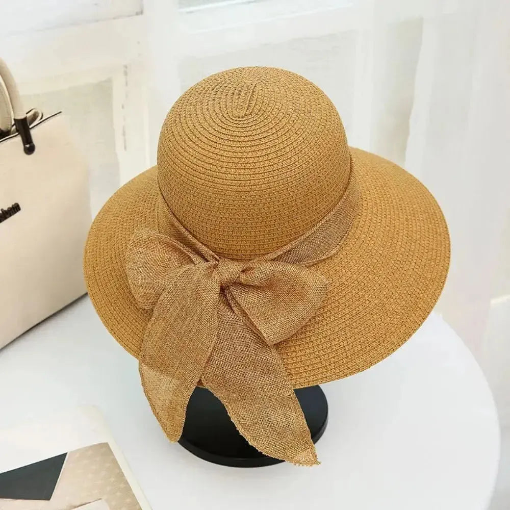 Sun Hat Wide Brim Straw Adjustable Fit