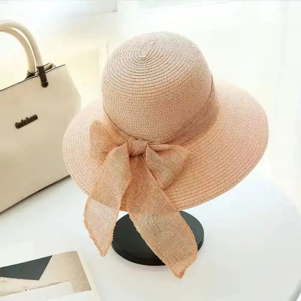 Sun Hat Wide Brim Straw Adjustable Fit