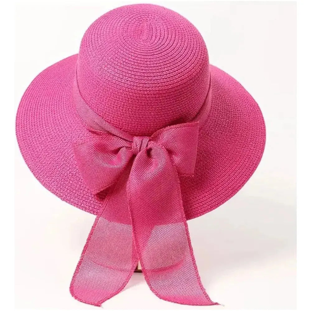 Sun Hat Wide Brim Straw Adjustable Fit