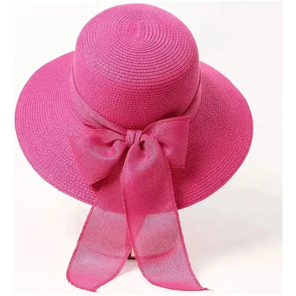 Sun Hat Wide Brim Straw Adjustable Fit