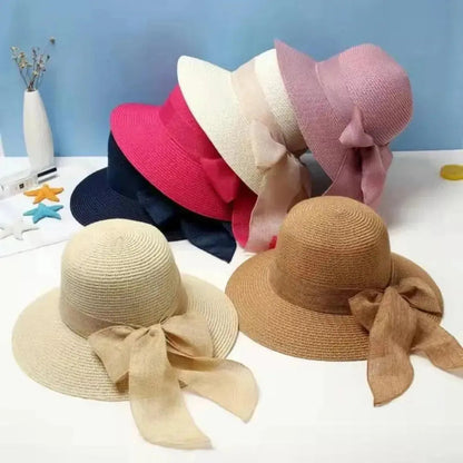 Sun Hat Wide Brim Straw Adjustable Fit