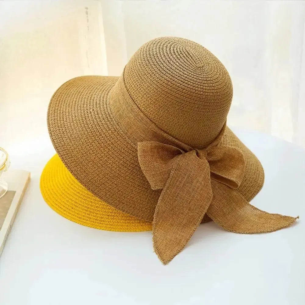 Sun Hat Wide Brim Straw Adjustable Fit