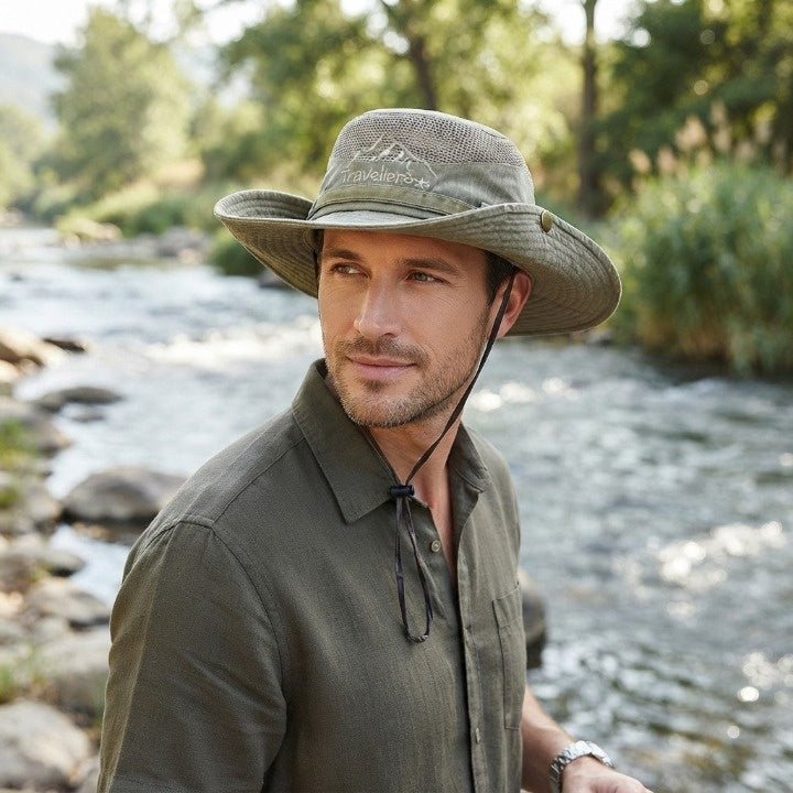 Sun Hat Wide Brim UV Protection Adjustable Chin Strap