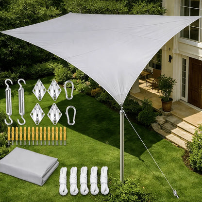 Sun Shade Sail Waterproof UV Protection Polyester Fabric