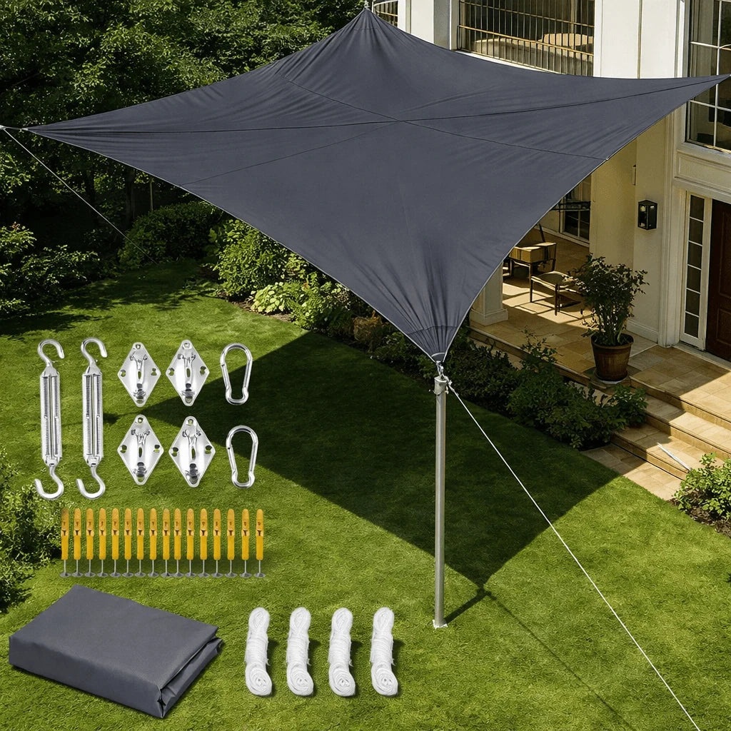 Sun Shade Sail Waterproof UV Protection Polyester Fabric