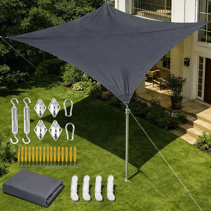 Sun Shade Sail Waterproof UV Protection Polyester Fabric