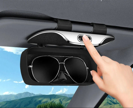 Sun Visor Sunglasses Case Microfiber Lined Elastic Clip