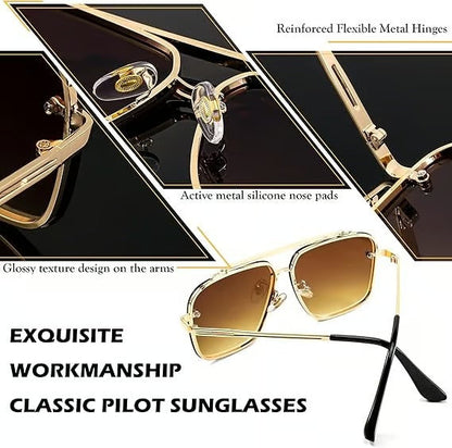 Sunglasses Oversized Retro UV400 Metal Frame