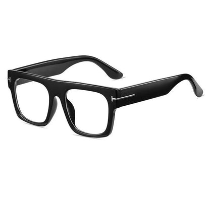 Sunglasses Oversized Square Frame Lightweight Metal Temples