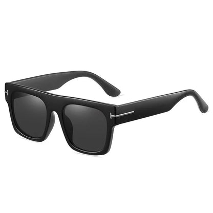 Sunglasses Oversized Square Frame Lightweight Metal Temples