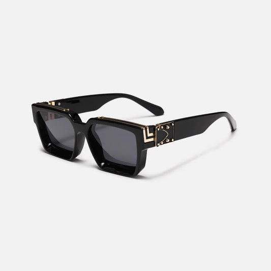 Sunglasses Oversized Square Polarized Lenses & Metal Temples