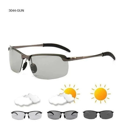 Sunglasses Photochromic Polarized Lenses Ultra-Light Aluminum Frame