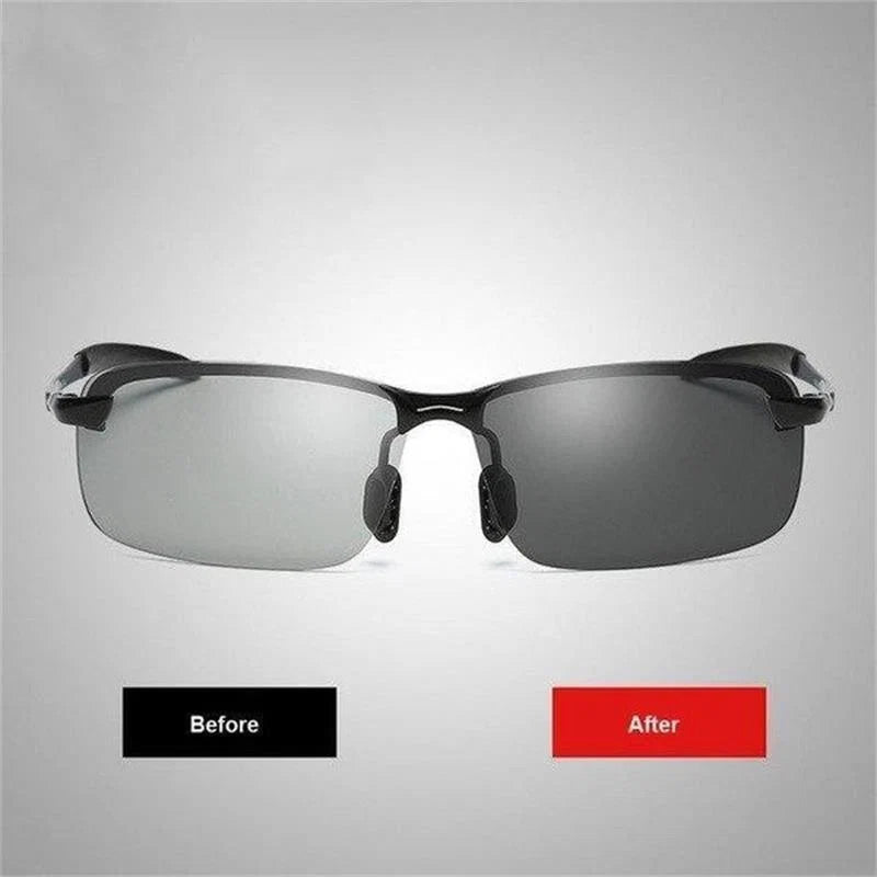Sunglasses Photochromic Polarized Lenses Ultra-Light Aluminum Frame