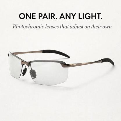 Sunglasses Photochromic Polarized UV400 Lightweight Aluminum Frame