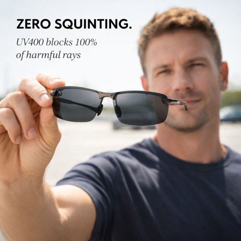 Sunglasses Photochromic Polarized UV400 Lightweight Aluminum Frame