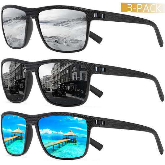 Sunglasses Set Polarized 100% UV Protection Set of 3