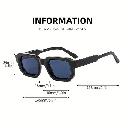 Sunglasses Square Retro Shatterproof Polycarbonate Lightweight