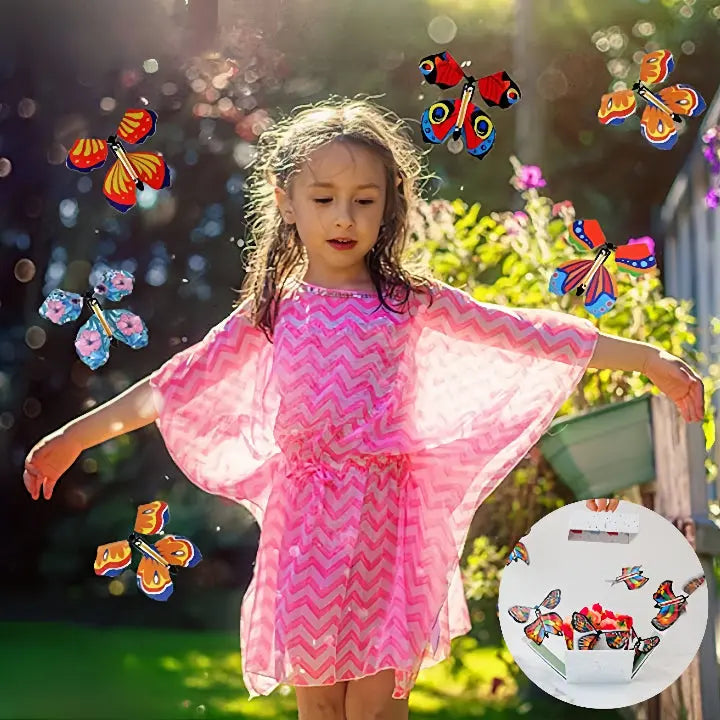 Surprise Butterflies Manual Wind-Up Reusable Set of 10