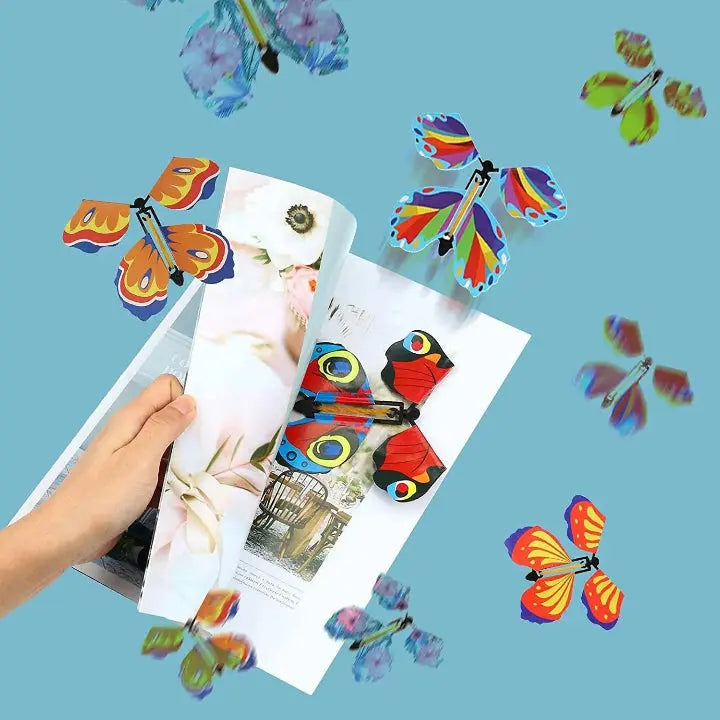 Surprise Butterflies Manual Wind-Up Reusable Set of 10
