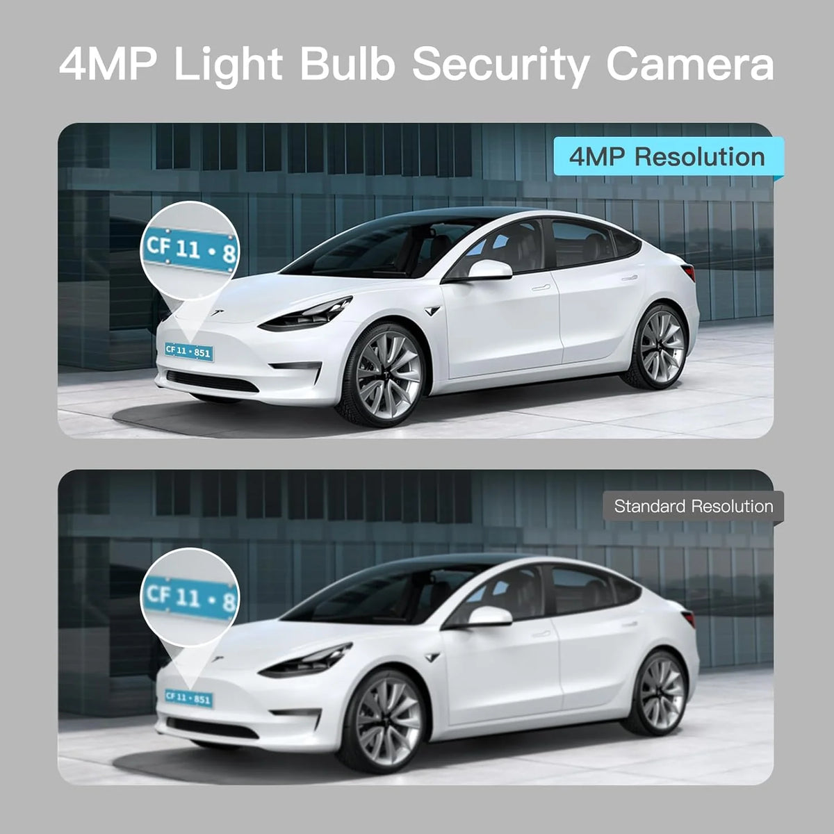 Surveillance Camera Bulb 4MP Dual-Band Wi-Fi Night Vision