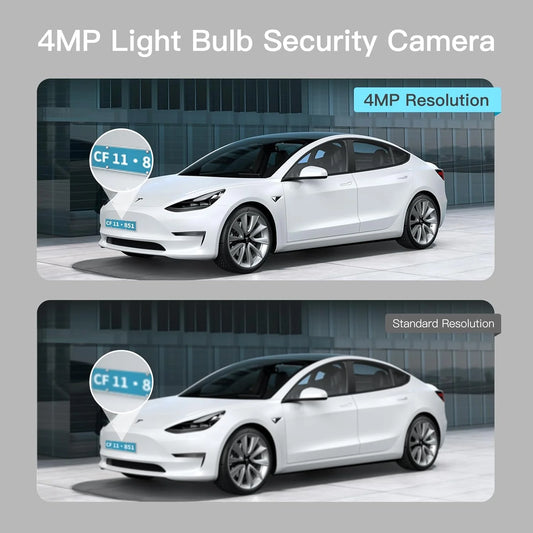 Surveillance Camera Bulb 4MP Dual-Band Wi-Fi Night Vision