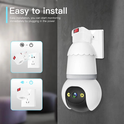 Surveillance Camera Bulb 4MP Dual-Band Wi-Fi Night Vision