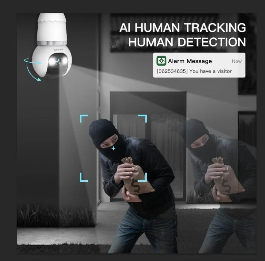 Surveillance Camera Bulb 4MP Dual-Band Wi-Fi Night Vision