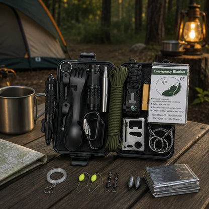 Survival Kit First Aid Supplies Compact Nylon Case