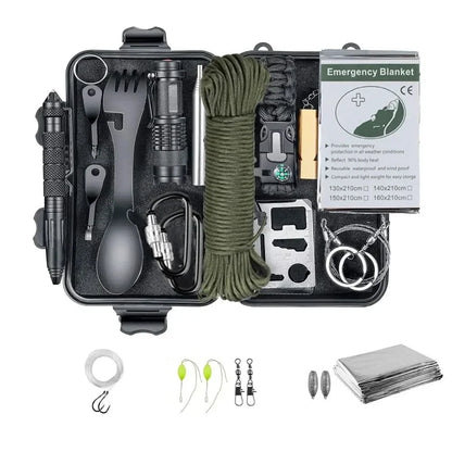 Survival Kit First Aid Supplies Compact Nylon Case