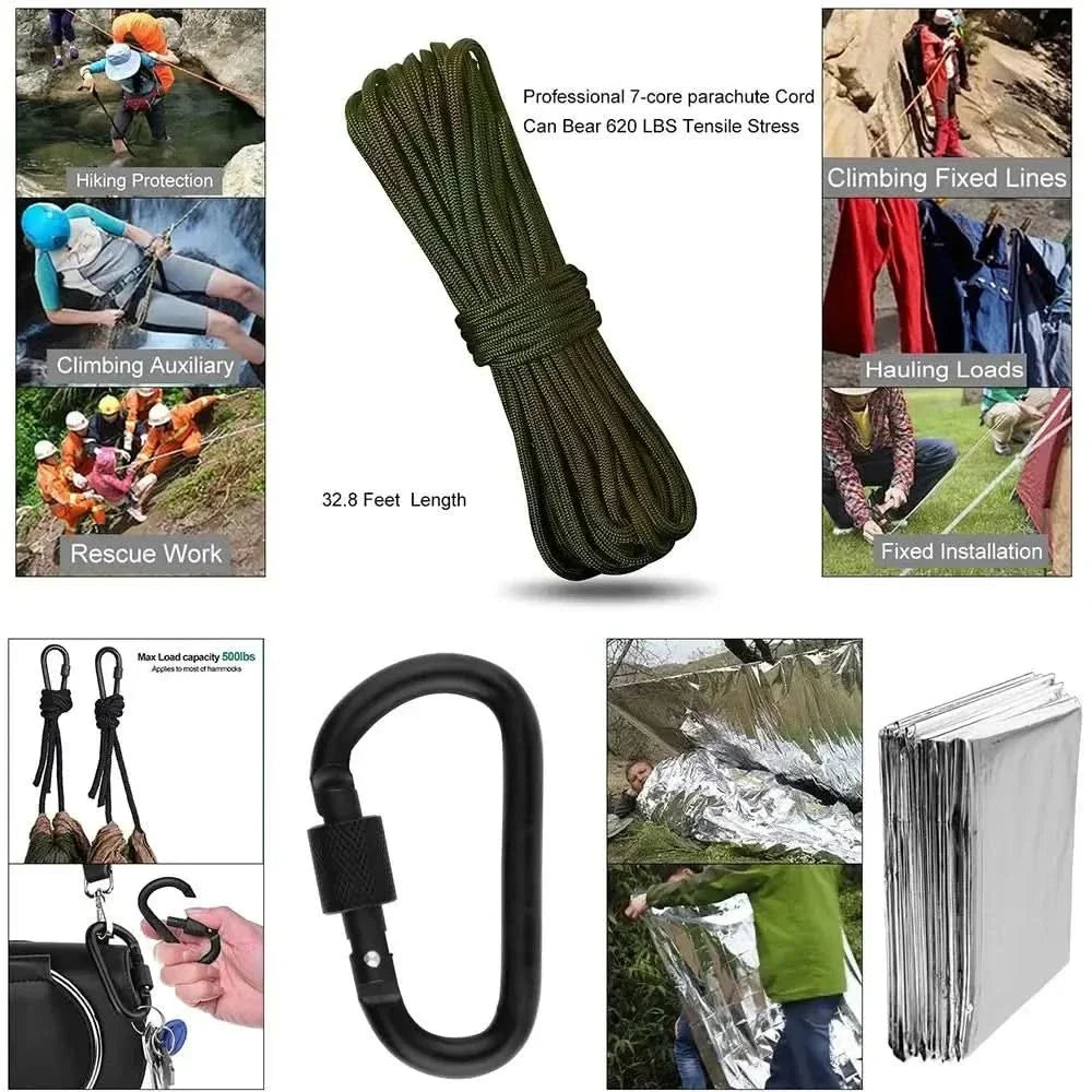 Survival Kit First Aid Supplies Compact Nylon Case