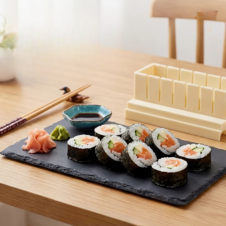 Sushi Mold Kit Cutting-Guided BPA-Free Dishwasher-Safe