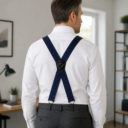 Suspenders Adjustable Wide Elastic Belt Loop Hooks
