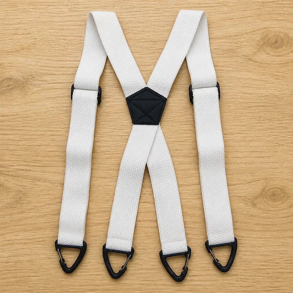 Suspenders Heavy-Duty Elastic Adjustable Metal Clips