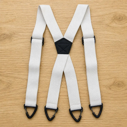 Suspenders Heavy-Duty Elastic Adjustable Metal Clips