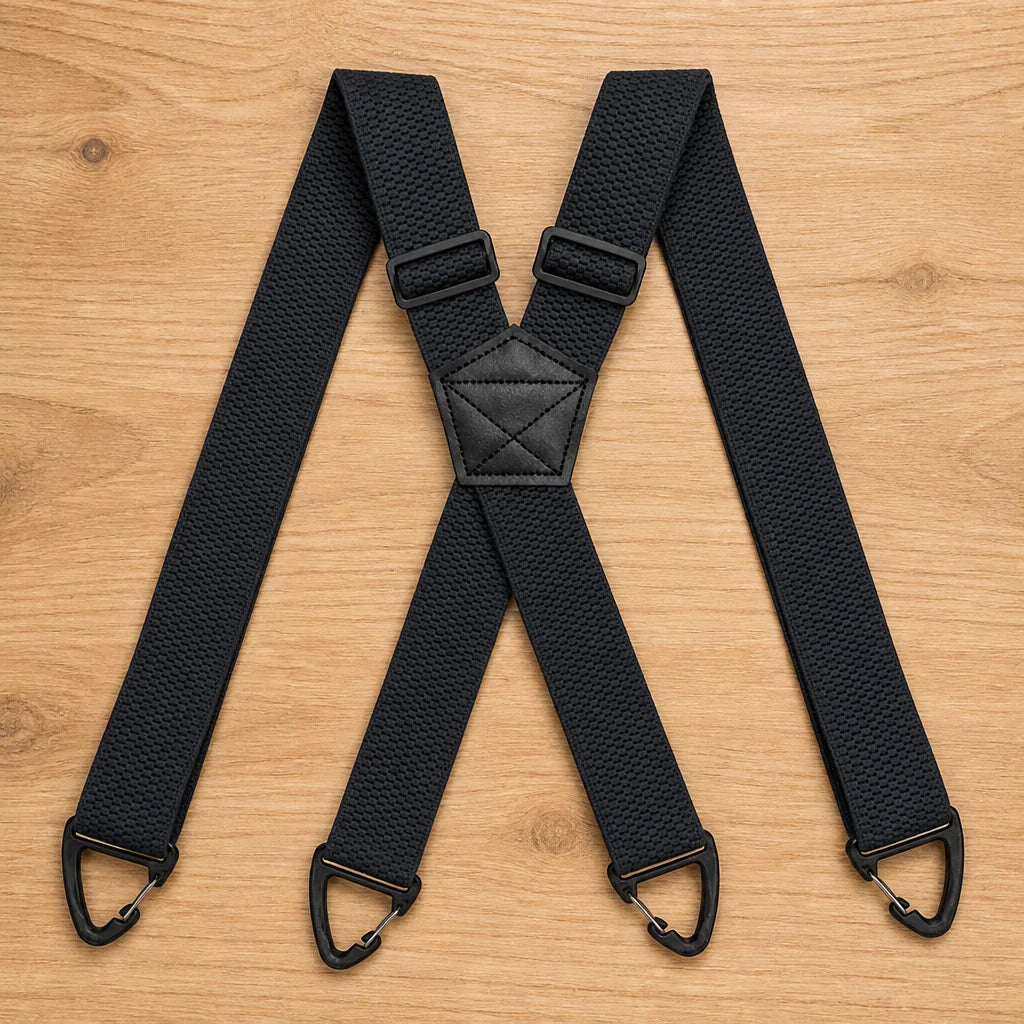 Suspenders Heavy-Duty Elastic Adjustable Metal Clips
